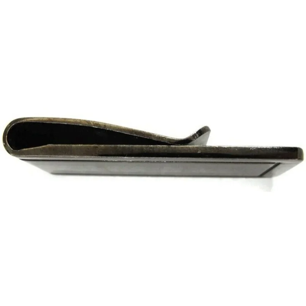 Vintage Black Chrome Money Clip Men Wallet ID Credit Card Holder